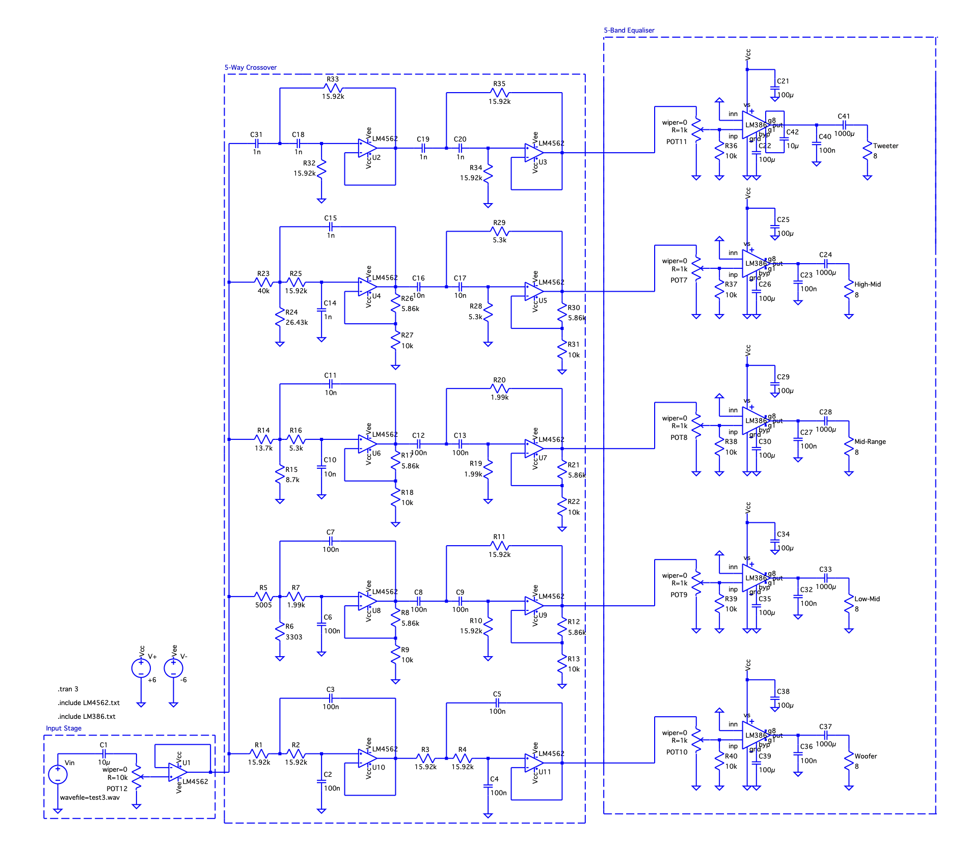 Speaker LTSpice Circuit